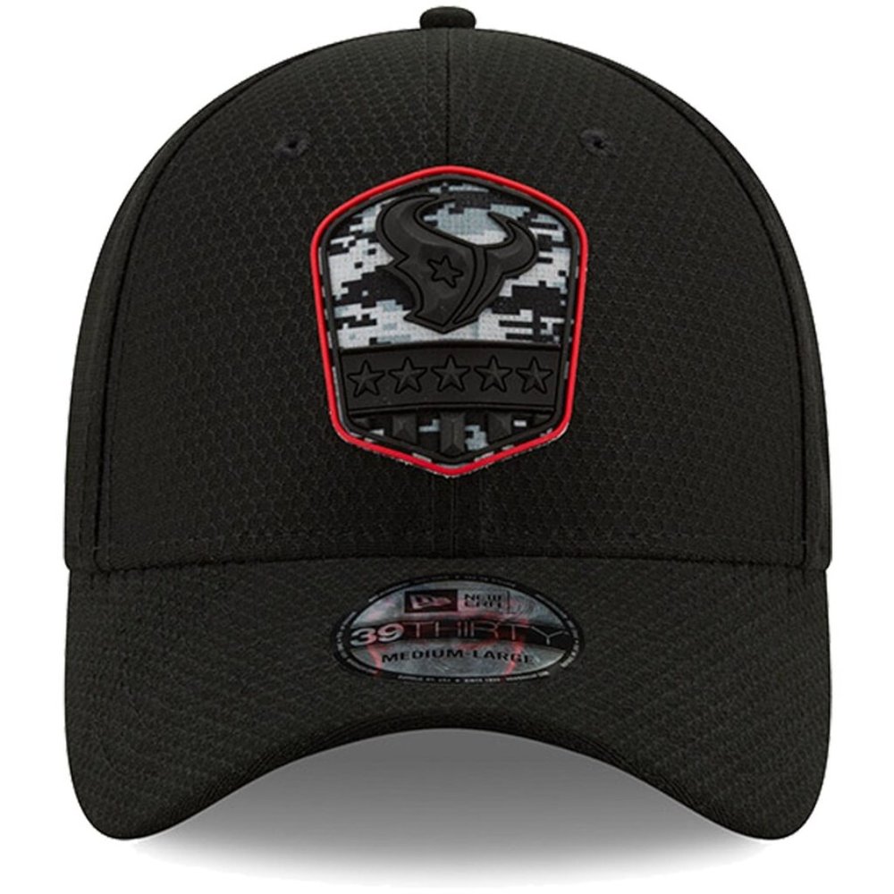 Rare Men's 2019 Houston Texans ALT BLACK New Era Salute To Service 39Thirty Hat